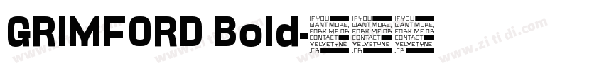 GRIMFORD Bold字体转换
